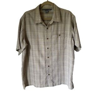 Gander Mountain Guide Series Men's L Brown Short Sleeve Button-Down Shirt